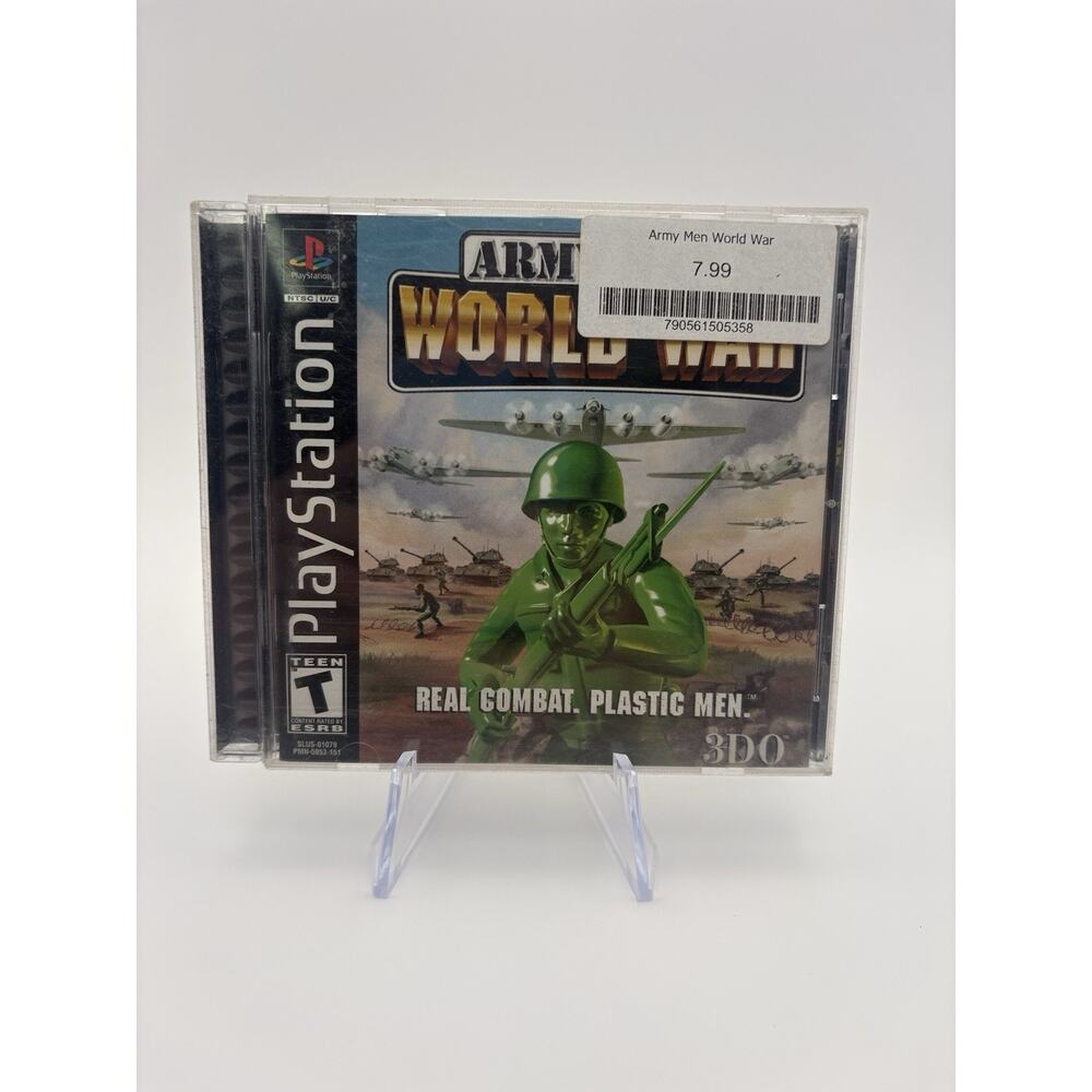 Army Men: World War (Sony PlayStation 1, PS1, 2000) Complete CIB - Broken Case